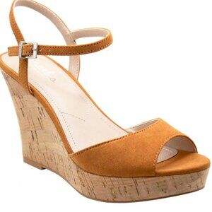 Charles David Tan Wedge Sandals